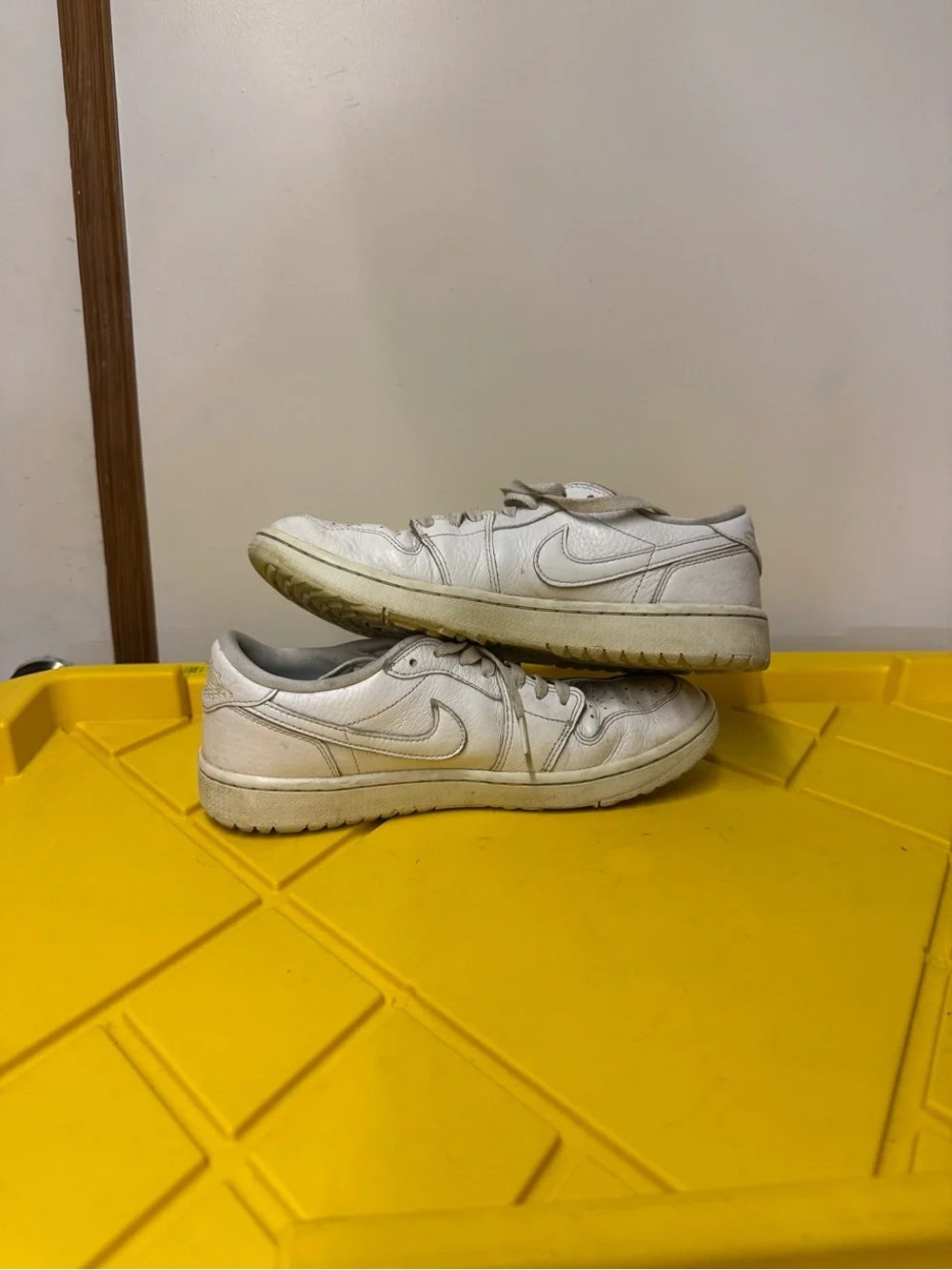 Nike Air Jordan 1 Low Golf White Leather Men’s Size 9